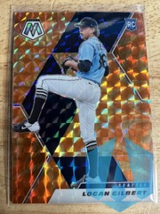 2021 Panini Mosaic Baseball Reactive Orange Prizm #287 Logan Gilbert